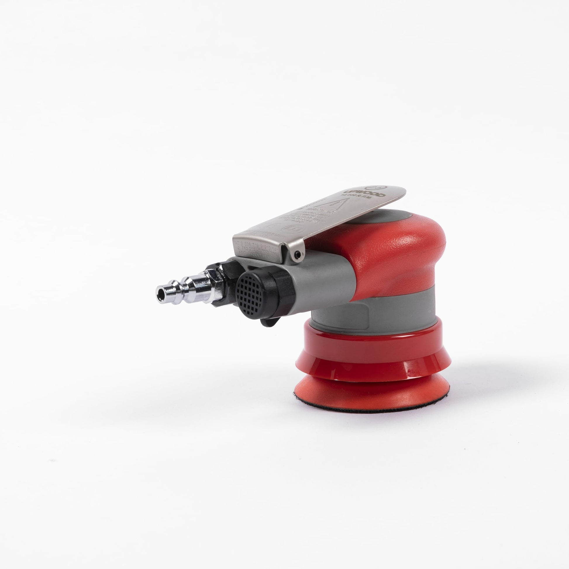 Lijadora orbital aleatoria neumática Lijadora de palma ligera de 7,6 cm (3/32 pulgadas) de diámetro órbita de 12000 RPM con almohadilla de respaldo adicional y 12 piezas de papel de lija