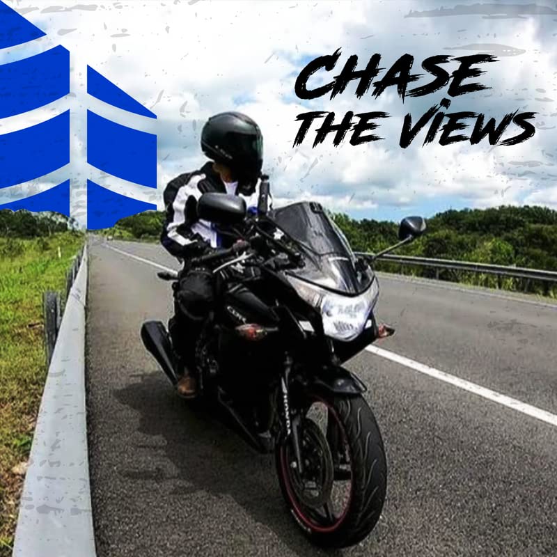 HWK - Textile Motorcycle Jacket For Men Dualsport Enduro Motorbike Biker Riding Jacket Breathable CE ARMORED WATERPROOF (Blue, 4XL)