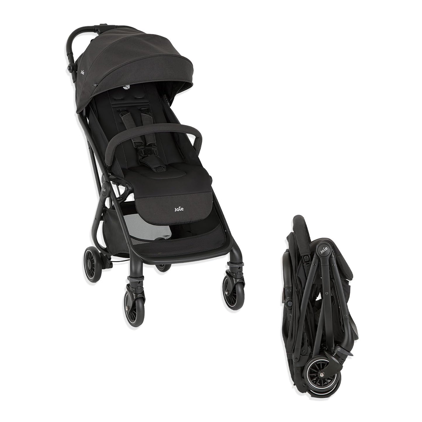 Joie Carriola para Bebe con Silla Ergonomica Tourist | Carriola Moderna para Bebes | Carriola de Baston Ligera Convertible a 2 Posiciones | Carreola con Frenos y Manija Ajustable | Carriola de viaje