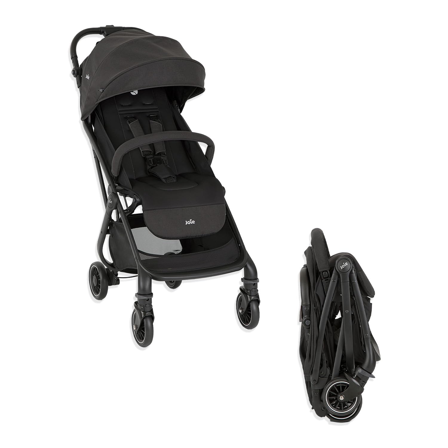 Joie Carriola para Bebe con Silla Ergonomica Tourist | Carriola Moderna para Bebes | Carriola de Baston Ligera Convertible a 2 Posiciones | Carreola con Frenos y Manija Ajustable | Carriola de viaje