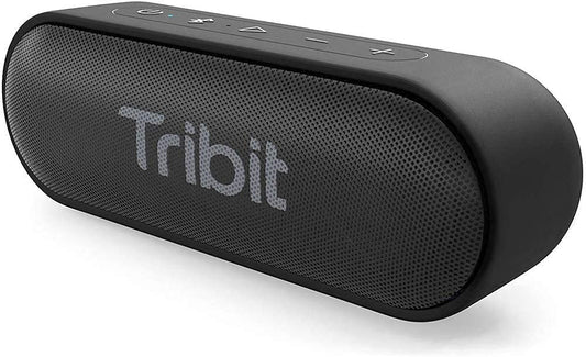 Tribit XSound Go Bocina Bluetooth portátil de 16 W con Sonido estéreo,Graves Ricos,Resistente al Agua IPX7, 24 Horas, Alcance Bluetooth de 20 m y micrófono para Fiestas al Aire Libre (Negro)