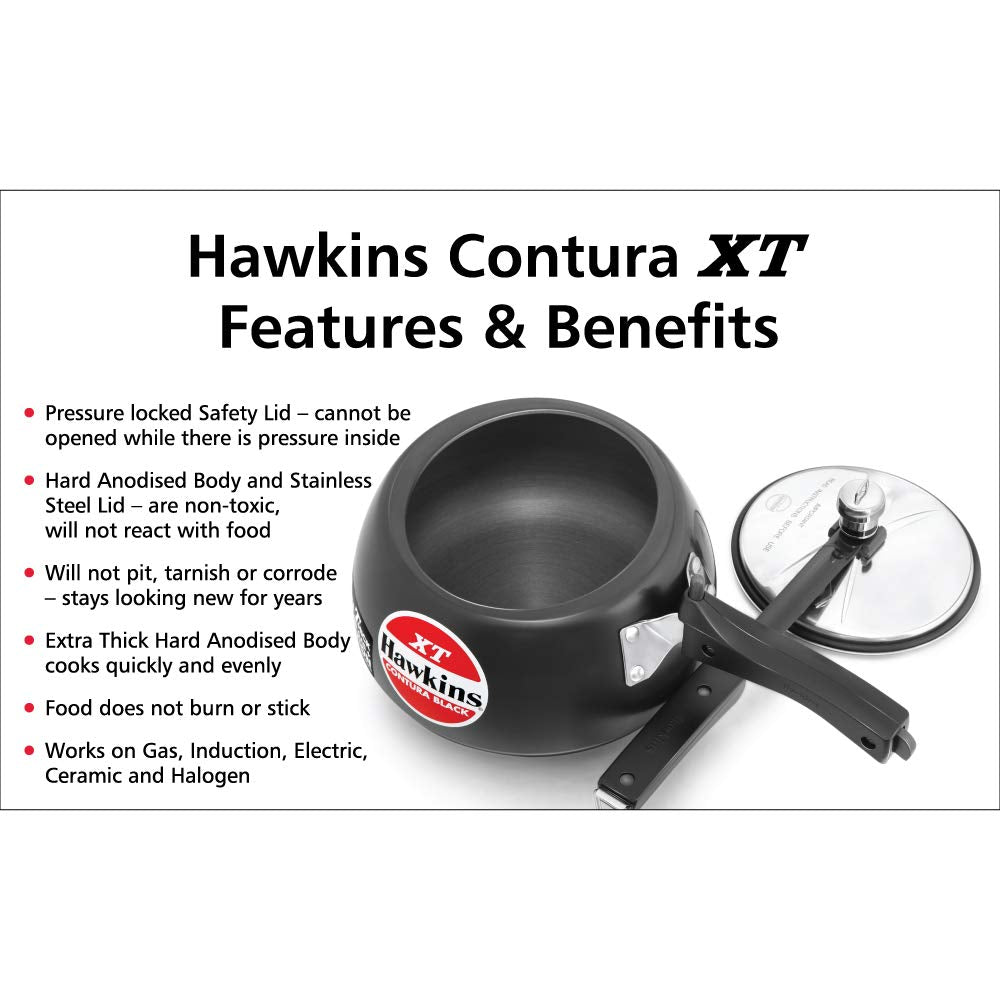 Olla de Presión Hawkins Contura XT Negro 5L