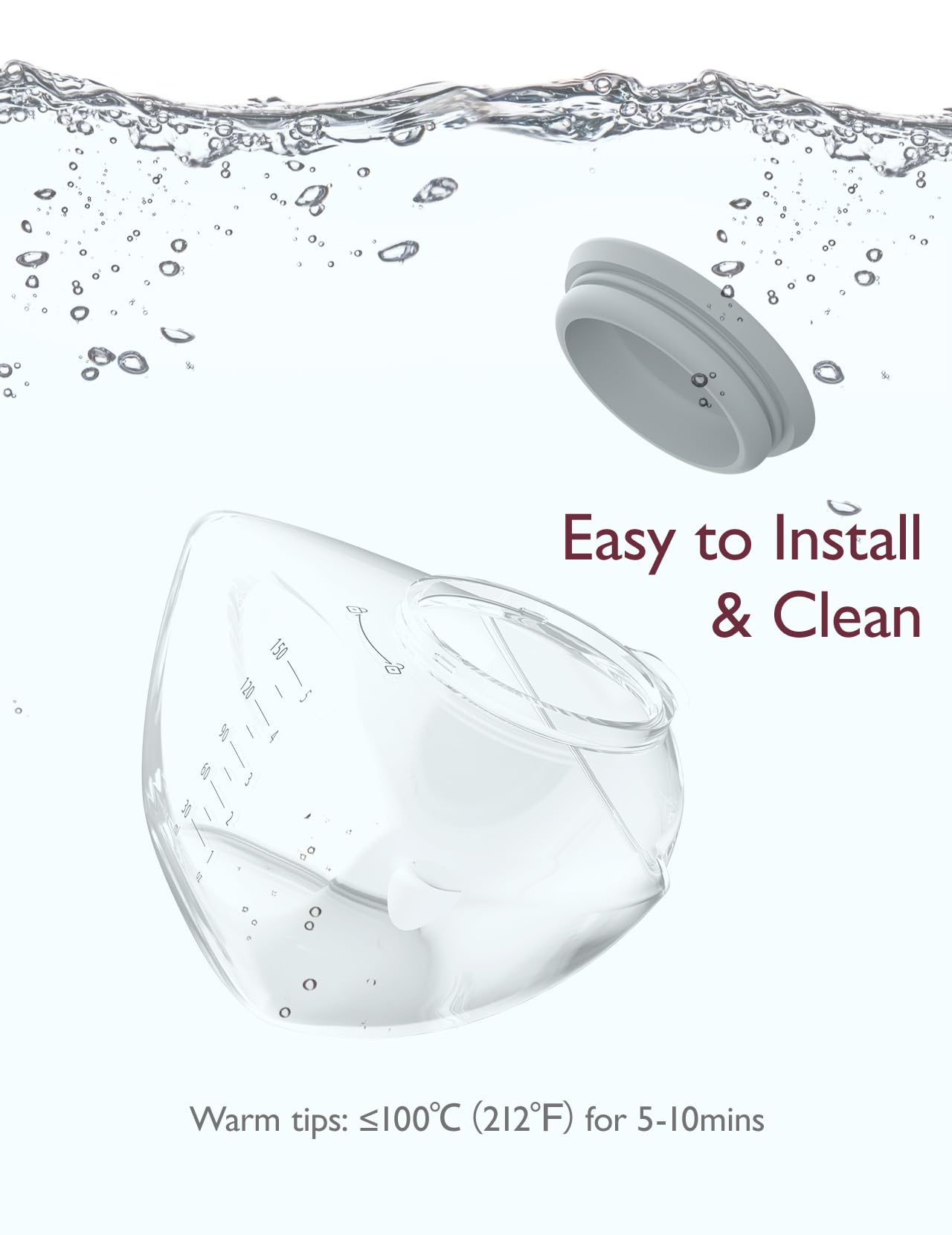 Momcozy Accesorios de Repuesto Originales para Flujo Móvil Mejorado | M9 Mejorado, Piezas de Lactancia M9 Mejorado Original, Contenedor, 1 Paquete