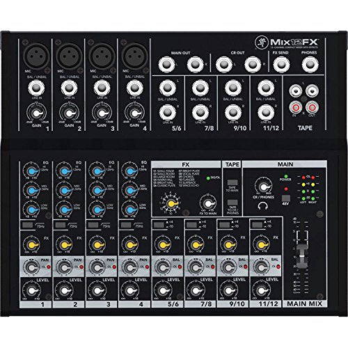 Mackie Mix Series - Mezclador, color negro, Negro, Mix12FX