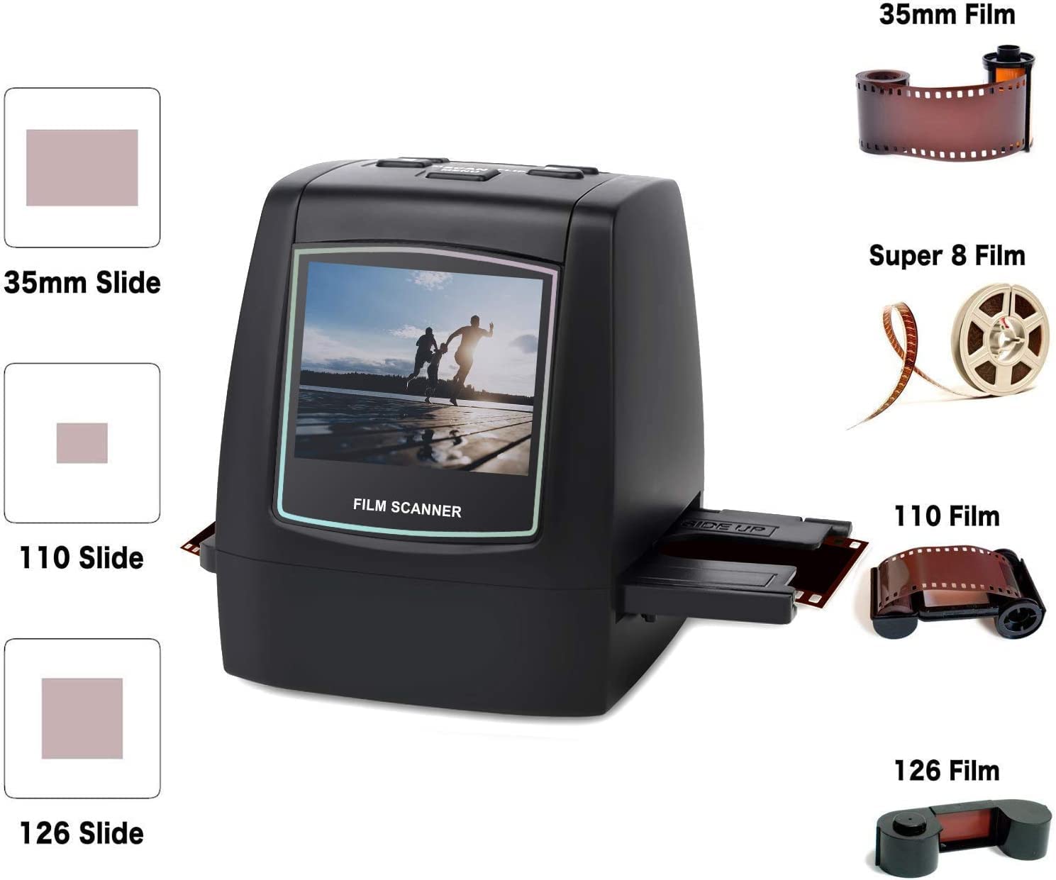 Escáner de Diapositivas y Negativos DIGITNOW 22MP con Memoria de 128 MB y Pantalla LCD 2.4 Pulgadas
