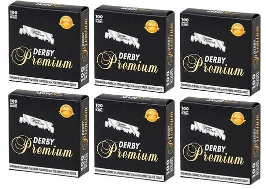 Derby 600 "Premium” Hojas De Afeitar De Un Solo Filo Para Maquinilla De Afeitar Recta