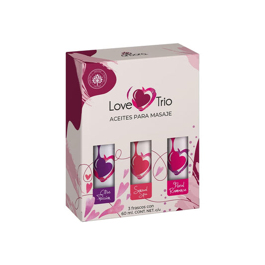 Aceites para Masaje Árbora LOVE TRIO Citrus Passion Floral Romance Sensual Spa Aromaterapia 90ml