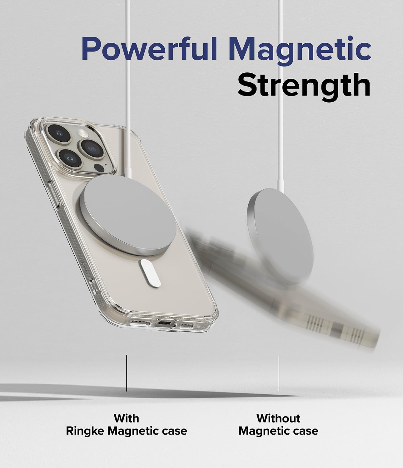Funda Transparente Ringke Fusion Compatible con iPhone 15 Pro 6.1 Pulgadas Clear Magnética Compatible con MagSafe
