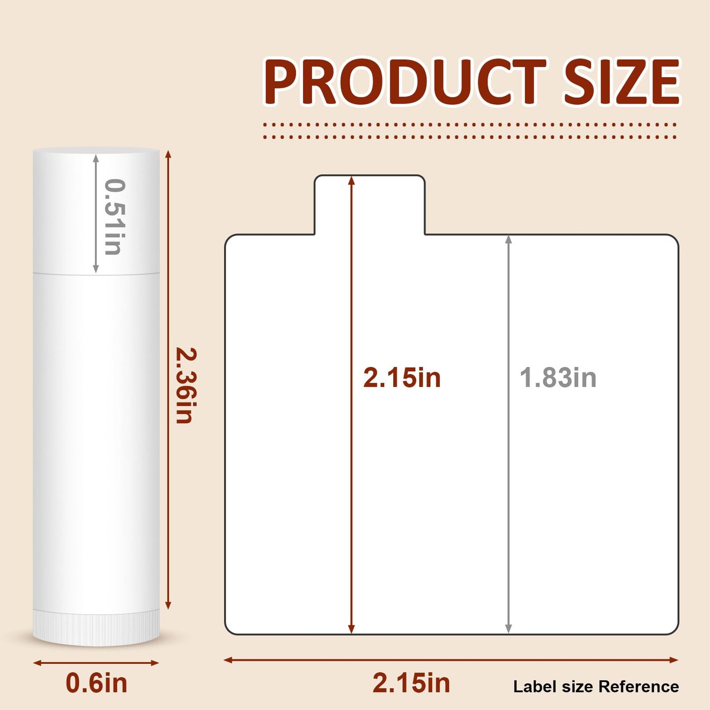 Bálsamo Labial VISRIE Natural Tubo Blanco Personalizado a Granel