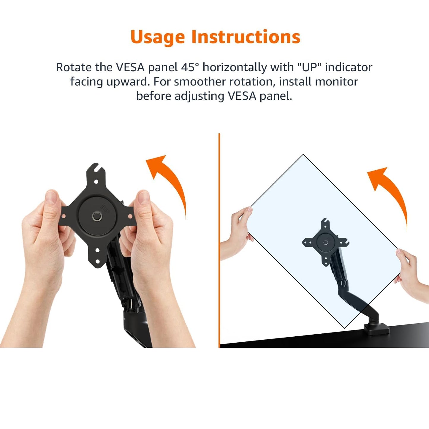 Soporte Ajustable para Monitor Amazon Basics Negro con Resorte de Gas hasta 27 Pulgadas