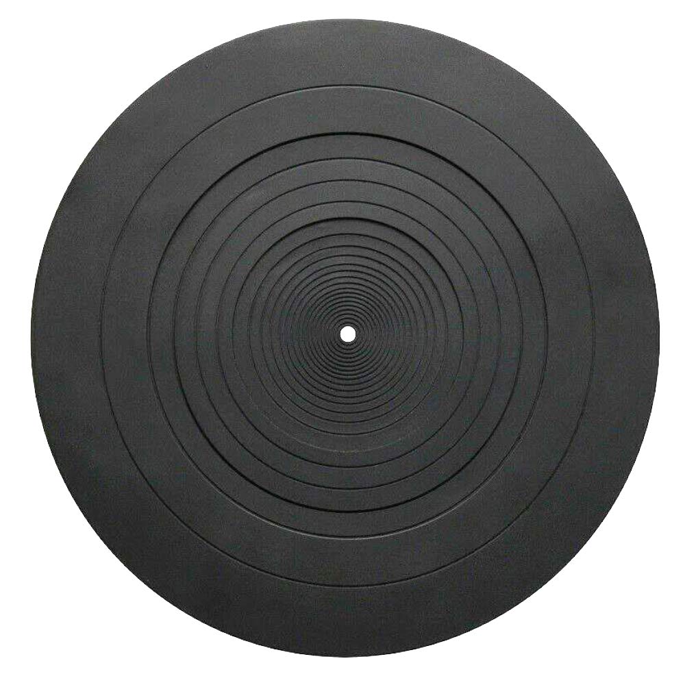 Ywhomal - Alfombrilla de silicona para tocadiscos de 12 pulgadas, Negro, 12 Inch Diameter