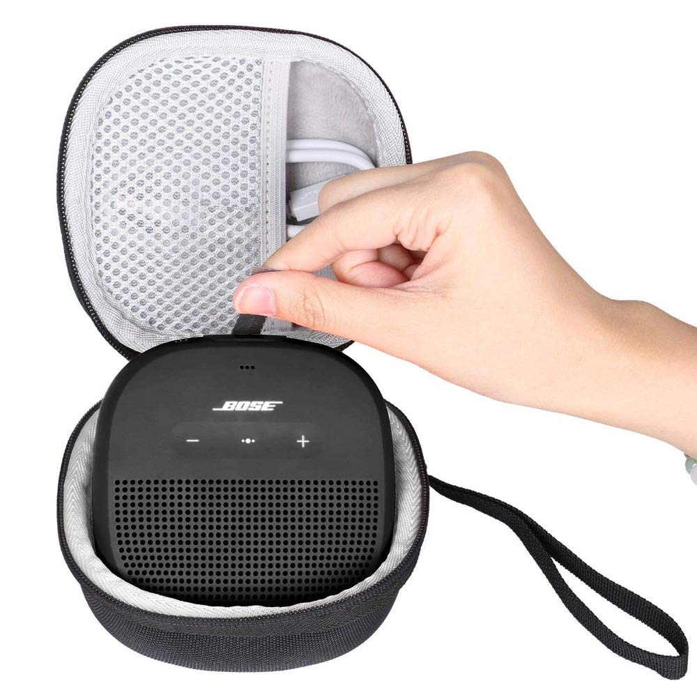 CoWalkers Estuche rígido para Bose SoundLink Micro Bluetooth Speaker Altavoz inalámbrico portátil (Negro)
