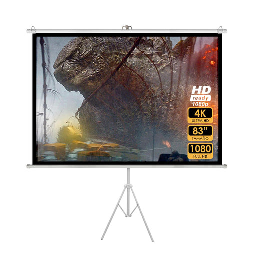 SEAFON Pantalla De Proyección 84 Pulgadas, 4:3 con Trípode