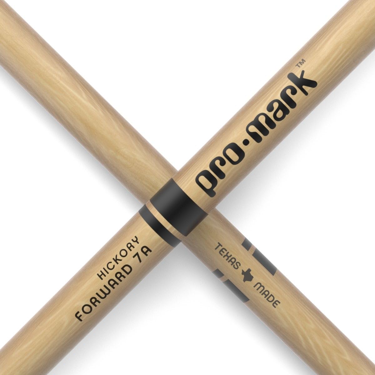 Promark American Hickory Classic 7A Drumsticks, Oval Tip, Four Pairs
