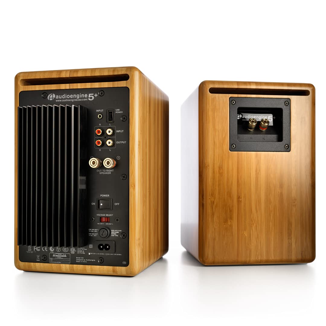 Audioengine Altavoces de estantería autoamplificados A5: Bocinas Tipo librero de 150 W de Primera Calidad para música, Juegos, Tocadiscos y Sistemas de Cine en casa: monitores de Estudio potentes