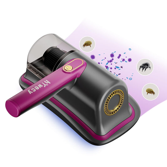 HYwecy Aspiradora inalámbrica para cama, 6600 mAh, inalámbrica, portátil, con protección UV, ligera, de dos velocidades, para cama, sofás, almohada