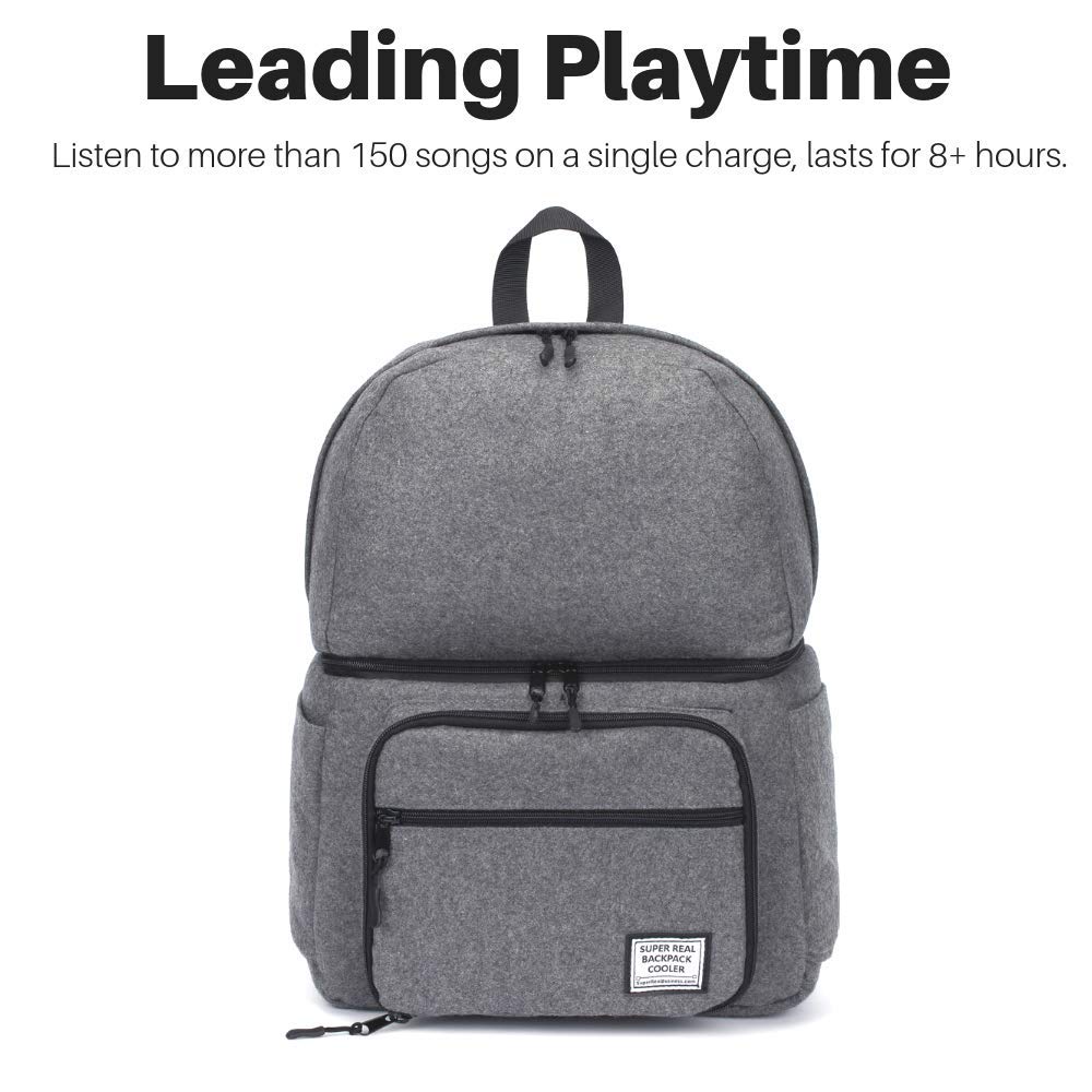 Super Real Business La Ultimate Rager: El Altavoz Bluetooth Mochila Cooler. La Prima Cooler – Mochila con Altavoces de 2017 (Gris).