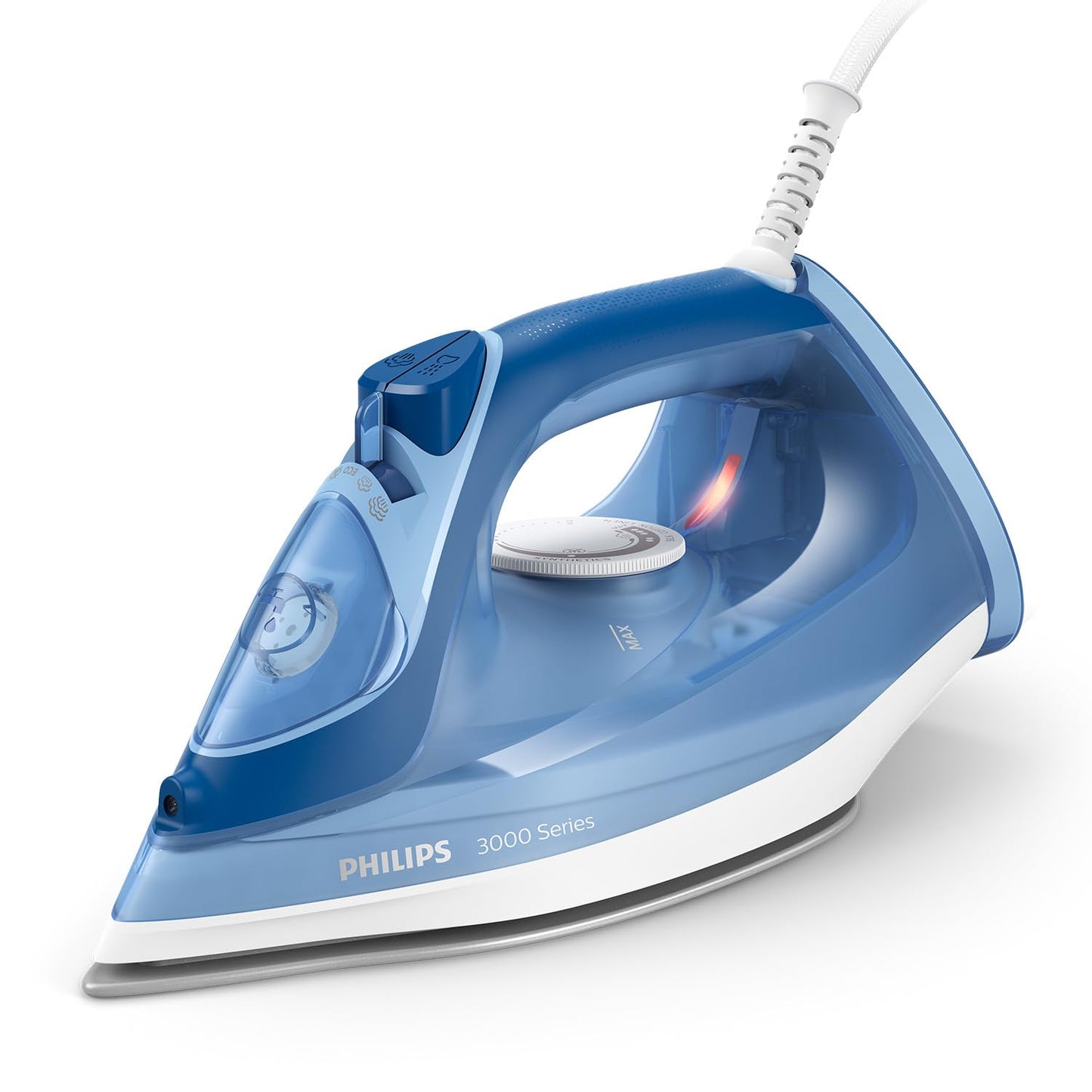 Plancha de Vapor Philips Azul Serie 3000 con 2400 W y Cerámica