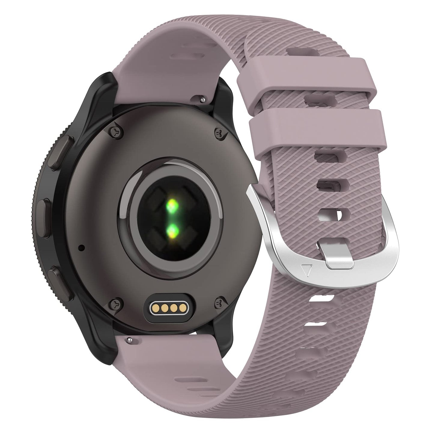 Waekethy Correas para Garmin Vivoactive 5/Vivoactive 3/Forerunner 245, Correa Reloj 20mm Silicona Deporte Pulsera Compatible con Garmin Venu/Venu sq/Venu sq2/Venu 2 plus (Rosa + morado + gris)