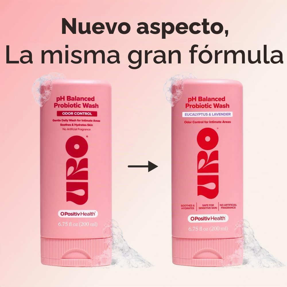O Positiv Gel De Baño Probiótico Uro Con Ph Equilibrado: Controla El Olor, Equilibra El Ph, Alivia La Sequedad Y La Irritación En La Zona Íntima. Contiene Probióticos Y Ácido Láctico. 200 Ml(6.75 Oz).