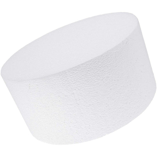 Bright Creations - Muñeco redondo para pastel de 8 pulgadas, forma redonda de espuma (blanco, 8 x 4 pulgadas)