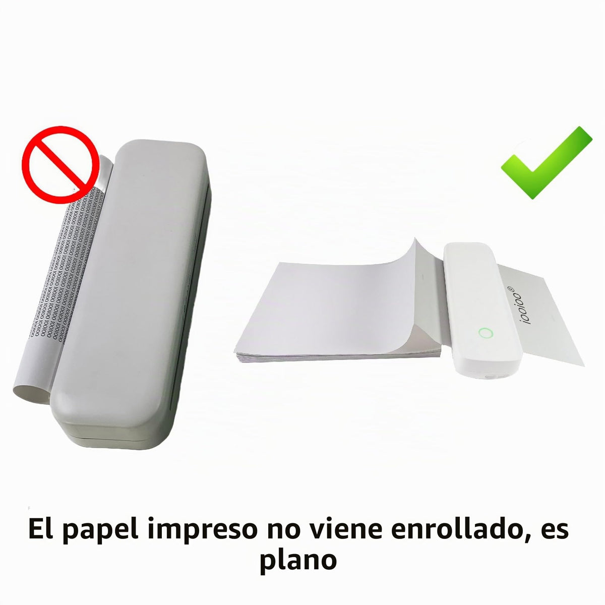 Papel Térmico IOOIOO Peripage Blanco Secado Rápido para Impresoras Térmicas (200 Páginas)