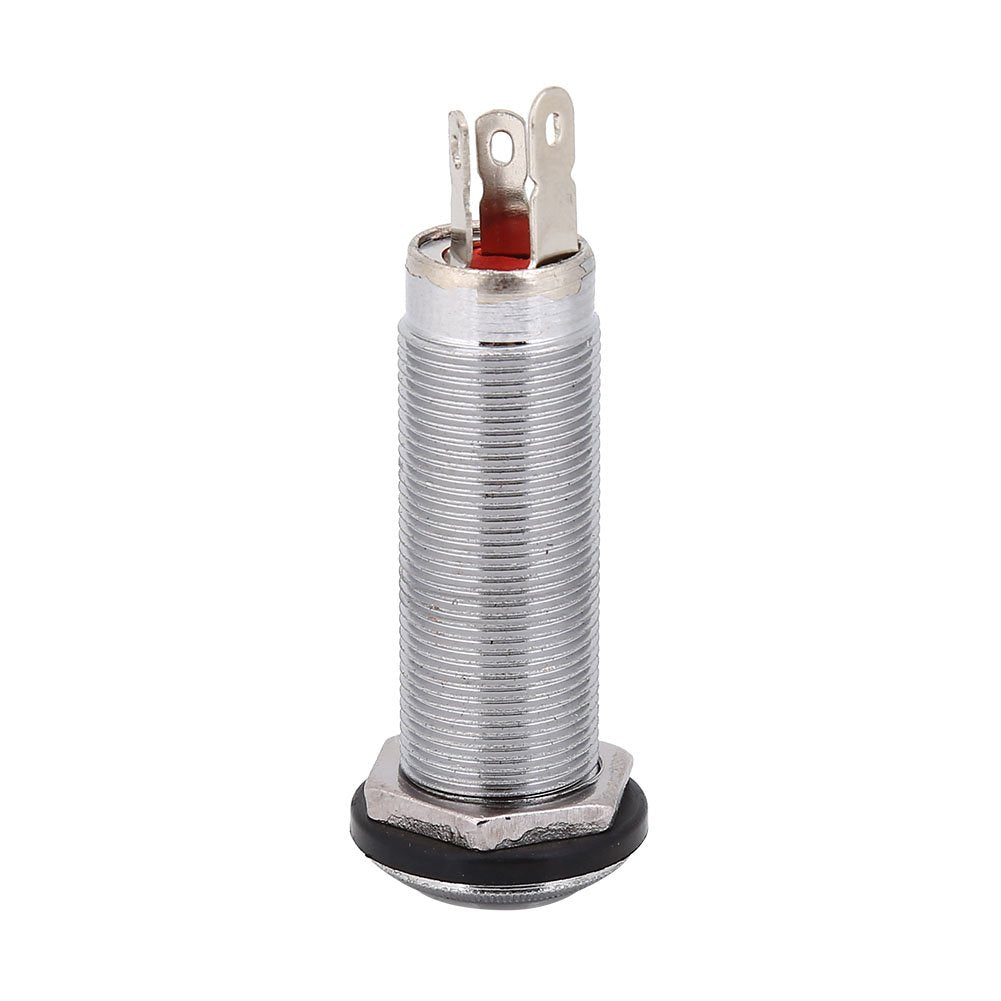 Vbestlife Jack Guitarra Electrica,Toma De Enchufe para Guitarra Eléctrica, Enchufe Toma De Salida Entrada Jack Cilindro Roscado para Pastilla De Bajo Guitarra (Plata)