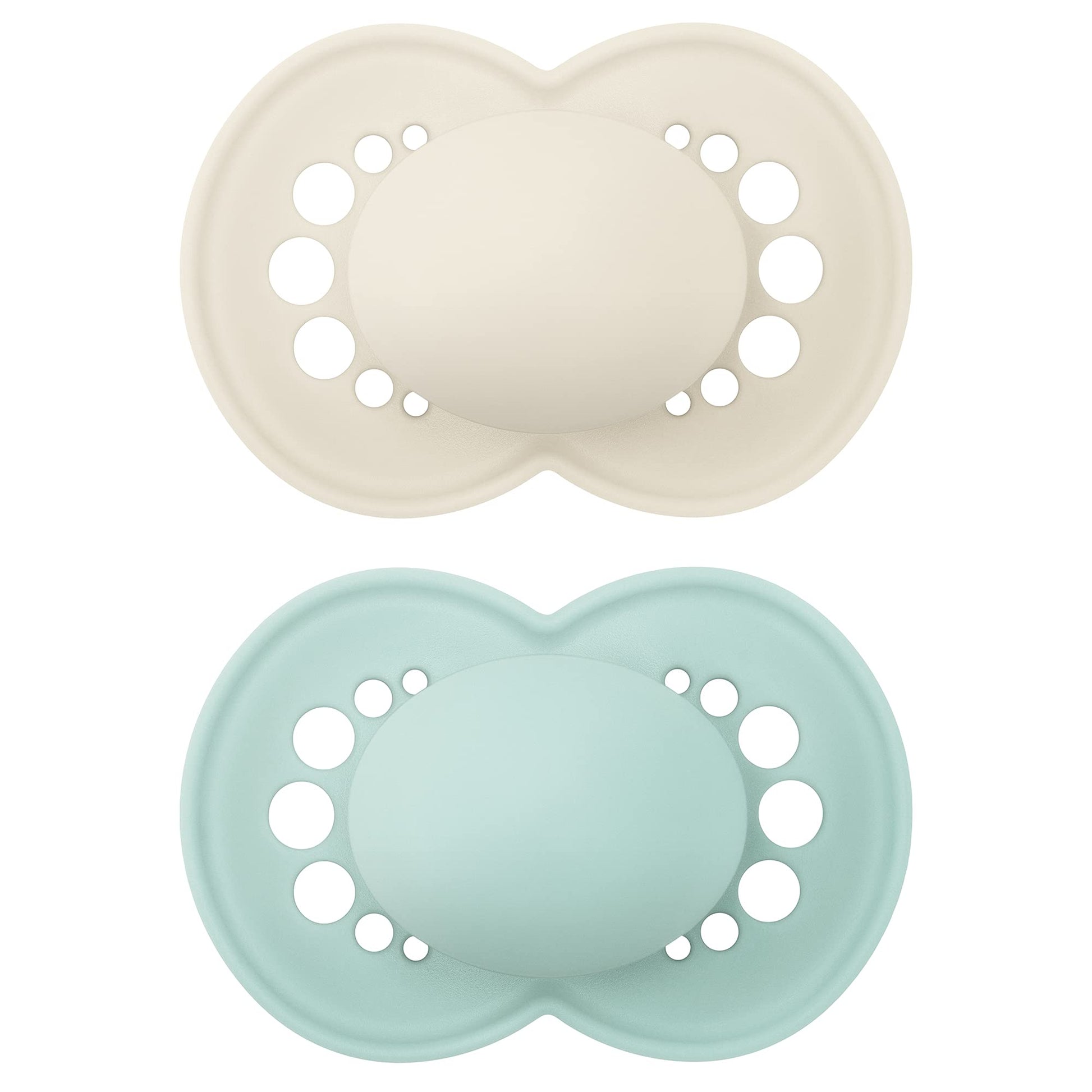 MAM - Chupetes originales mate para bebés de 6 a 16 meses, pezón de silicona sin BPA, fácil de limpiar, mejor para bebés lactantes, desarrollado con expertos médicos, 2 unidades de Binkies con estuche