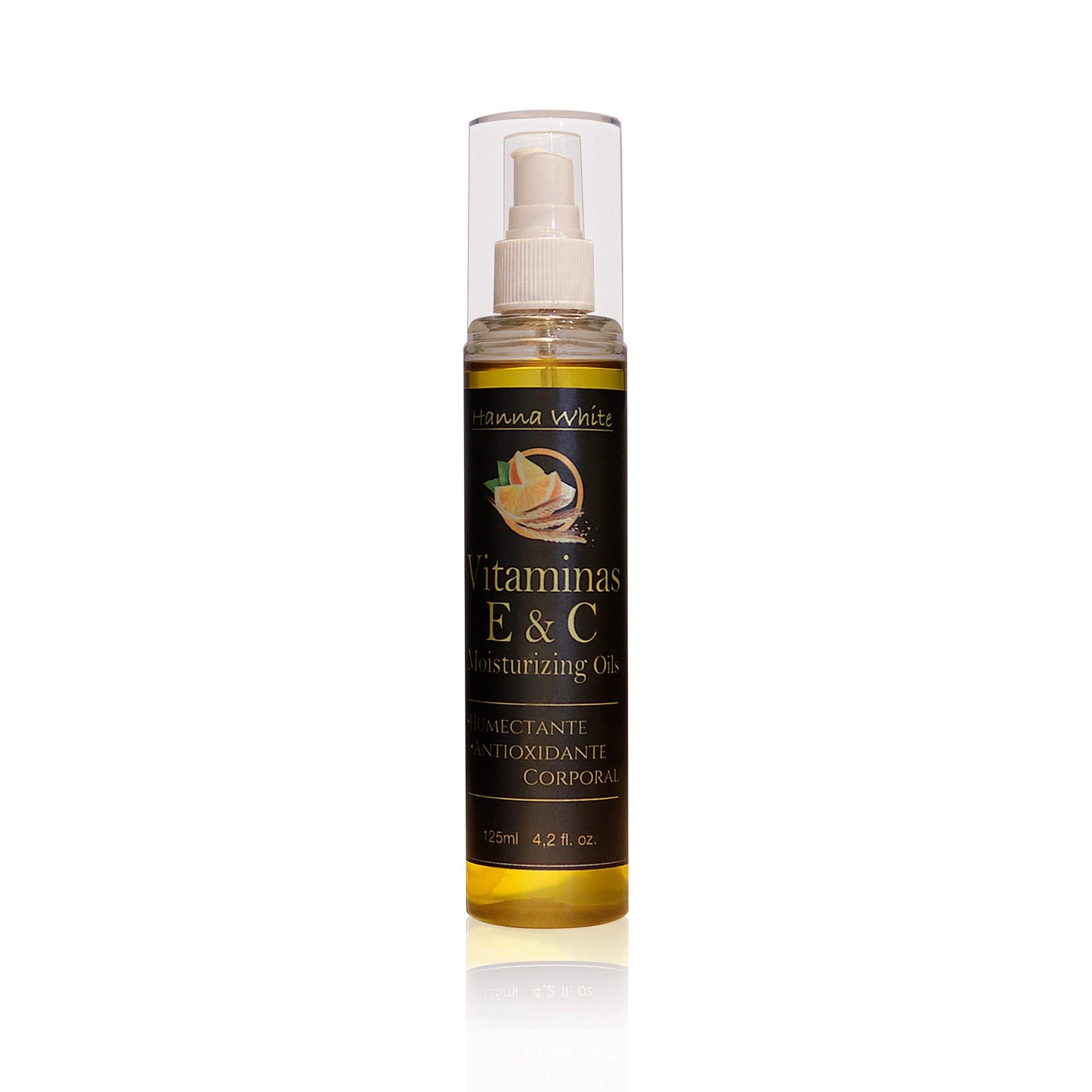 Aceite corporal antioxidante con vitamina E y aloe vera para una piel radiante y joven.