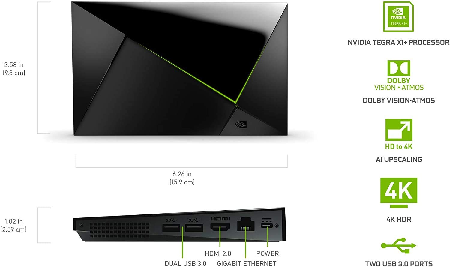 Reproductor Multimedia Nvidia Shield TV Pro 4K HDR Negro de Alto Rendimiento con Compatibilidad Alexa para Hombre