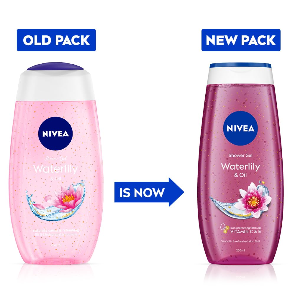 Nivea Bath Care Shower Water Lily Oil, 250ml