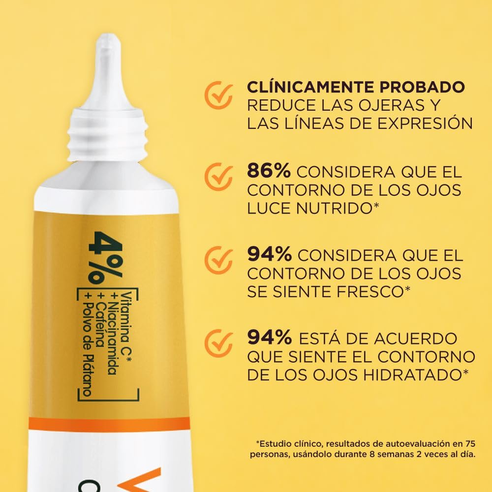 Garnier Express Aclara Crema de Ojos para Reducción Ojeras con Vitamina C, Niacinamida, Cafeína, 15 ml + Neutrogena Crema Hidratante Facial Reparador Nocturno Face Care Intensive Colageno 100g