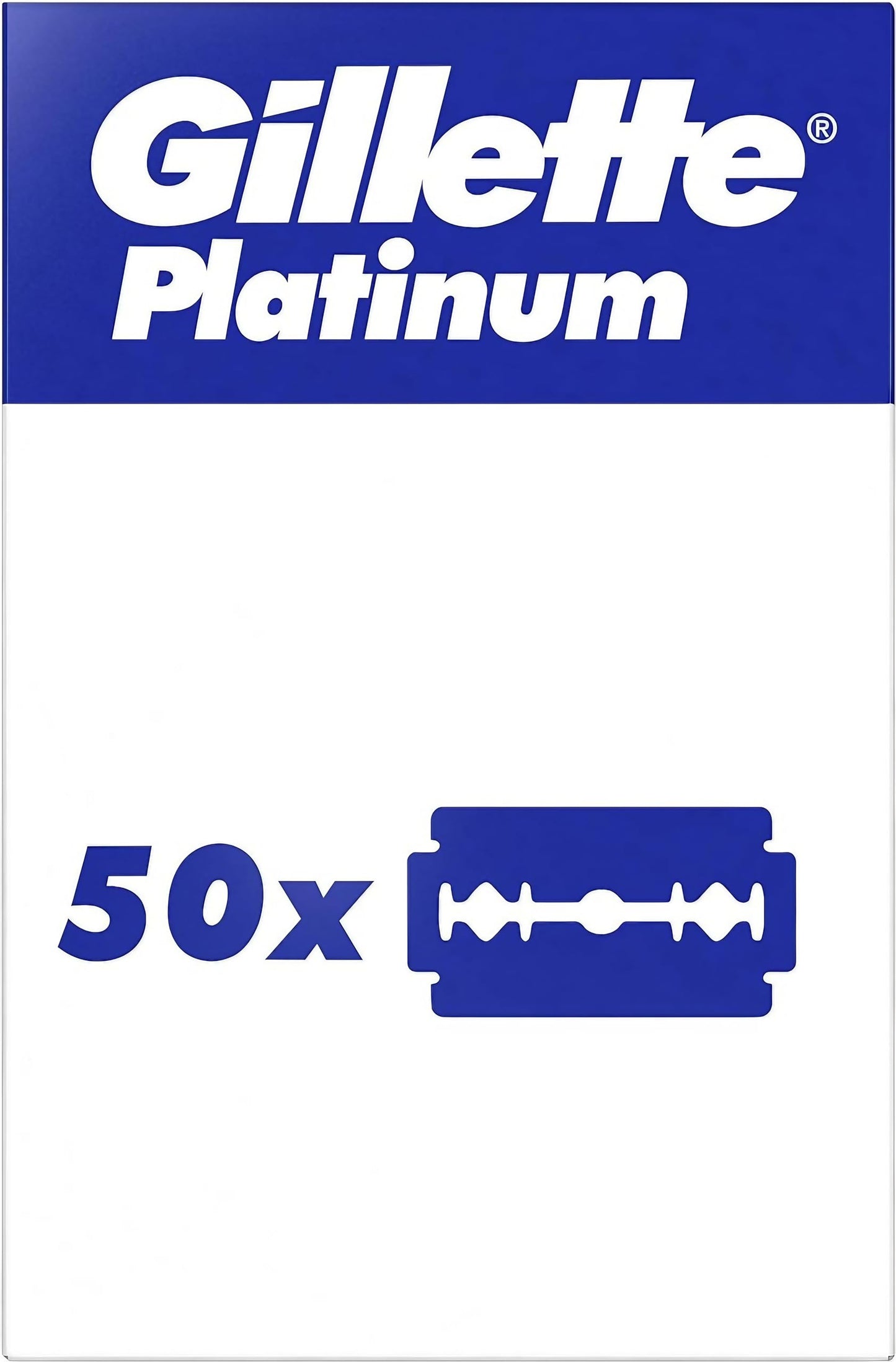 Gillette Platinum - Cuchillas de afeitar para hombre (50 unidades)