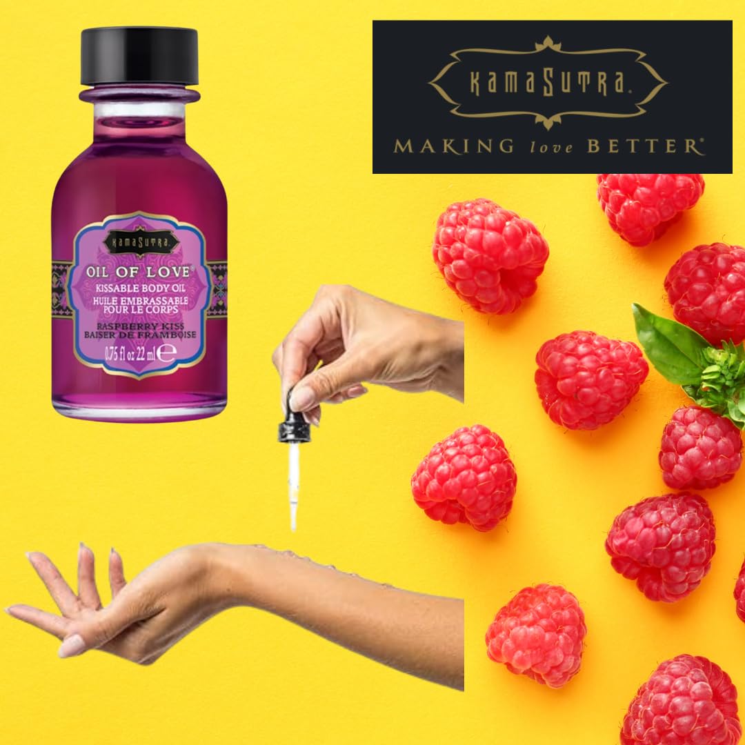 Kama Sutra Aceite de Masaje - Frambuesa Kiss 0.74 oz - Unisex - Adultos