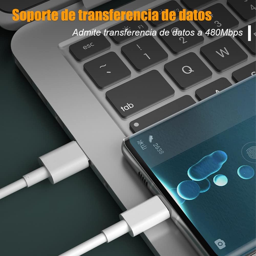 Cable USB C Mornwell Negro 120W HyperCharge 6A para Xiaomi y Redmi