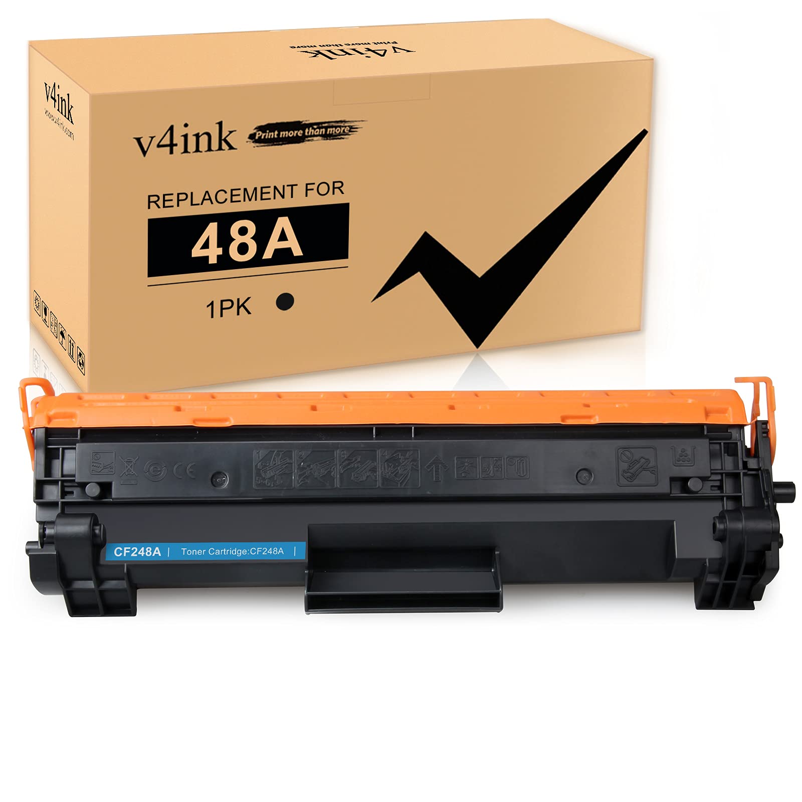 v4ink Cartucho de tóner Compatible con 48 A de Repuesto para HP 48A CF248A Cartucho de tóner Negro para Uso en impresoras HP Pro M15w M15a M16w M16a MFP M29w M29a M28w M28a