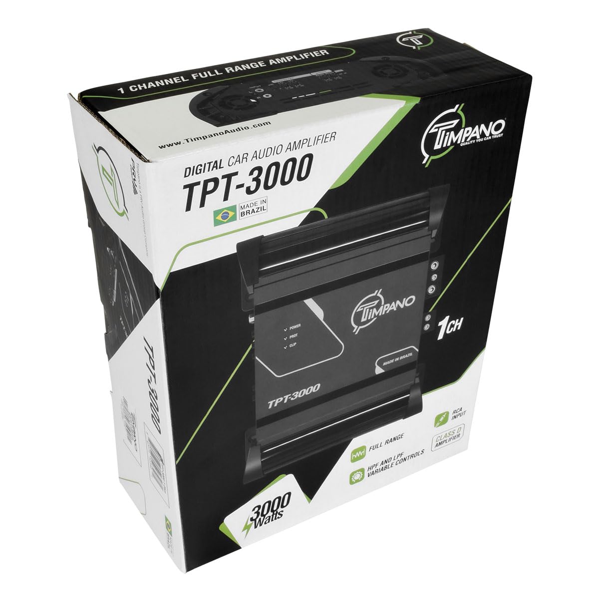 Amplificador Compacto Timpano TPT-3000 1 Ohmio Clase D 3000 Vatios para Coche