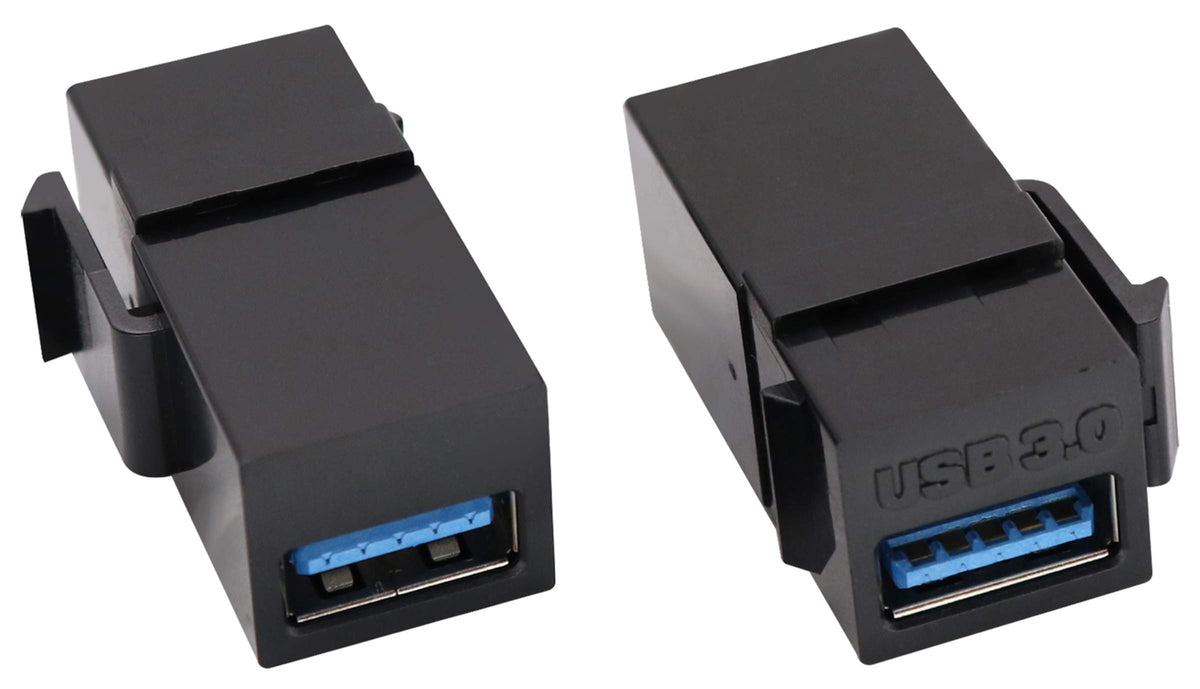 Adaptador USB Keystone AAOTOKK Negro USB 3.0 Hembra a Hembra 2 Unidades