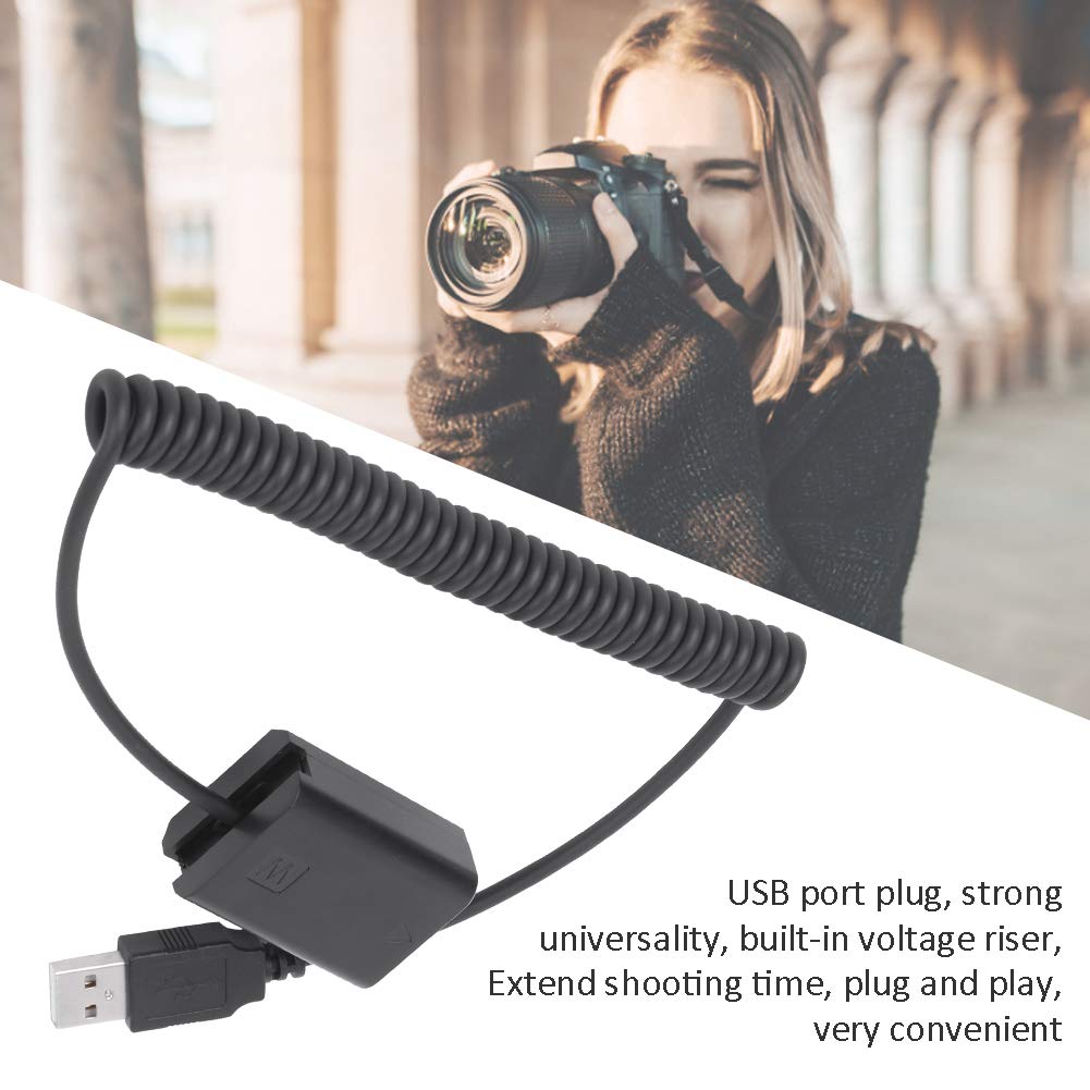 S erounder Adaptador de Fuente de alimentación USB a FW50 Adaptador de alimentación de decodificación Completa Batería Falsa para A7/A7II/A7R/A7S/A7RII