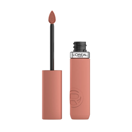 L'Oréal Paris, Infallible Matte Resistance Nudes, Labial Líquido Mate Larga Duración 16hr, Color Intenso con Ácido Hialurónico, Tono Worth It 601, 5ml
