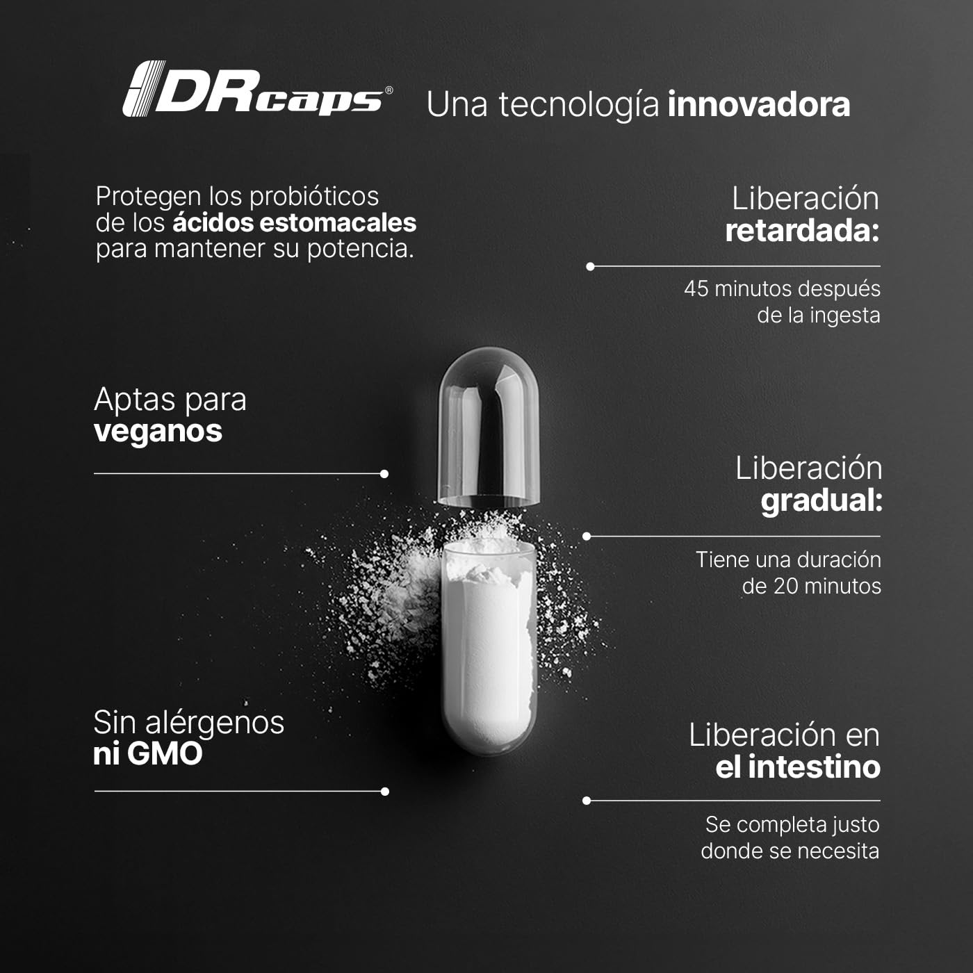 B Life Probióticos 60 Billones UFC | 140 Cápsulas | 3 Cepas De Probióticos | Liberación Retardada | Tecnología Patentada DRcaps | Adicionados Con Inulina De Agave | 60 Billion Probiotics.
