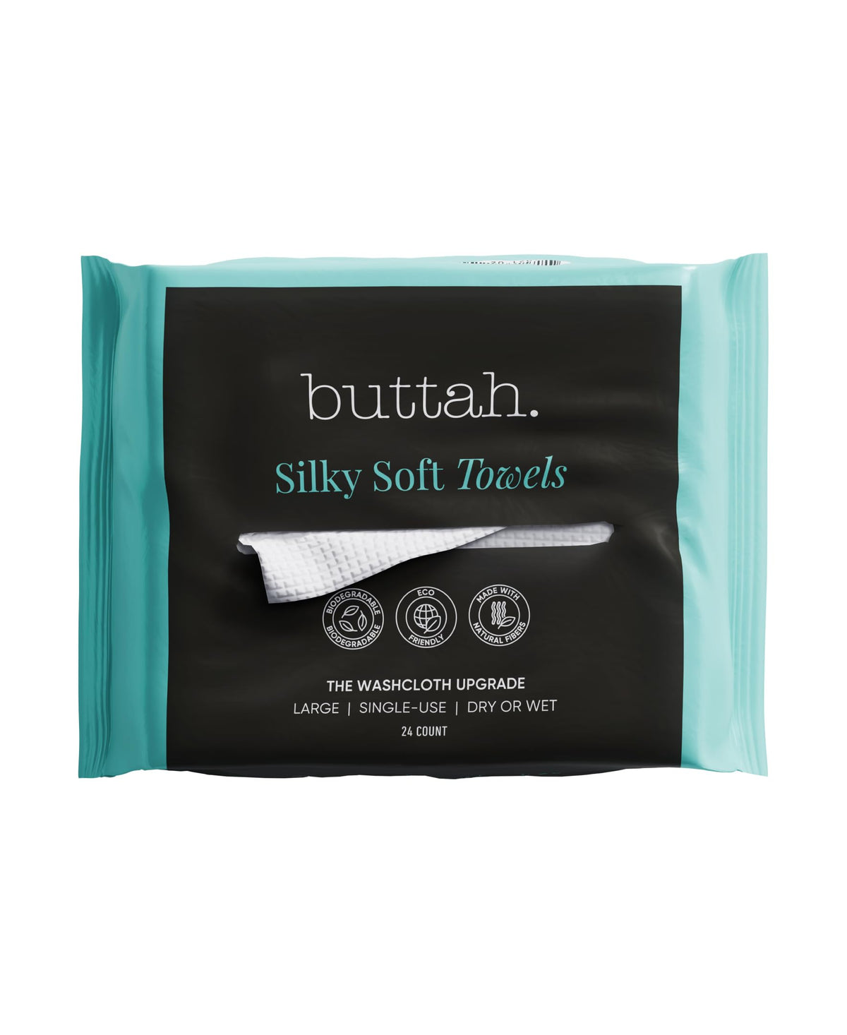 buttah. by Dorion Renaud Toallas faciales desechables Buttah Skin, paquete de 24 unidades: toallas extra gruesas, suaves y grandes para pieles sensibles, viajes y desmaquillado.