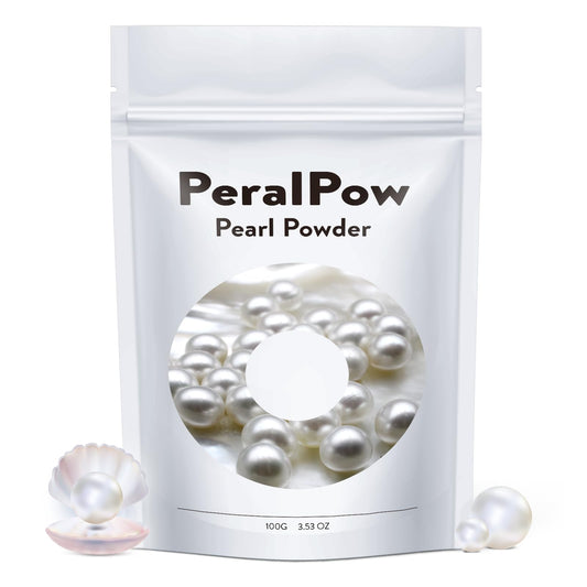 Peralpow Polvo De Perla Orgánico 100 G 100% Natural Cuidado De La Piel Casero Antienvejecimiento Minimiza Los Poros Calma(100 G)