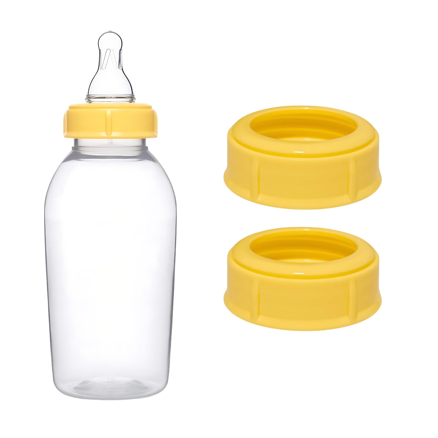 Anillos de repuesto para botellas de bebé Medela de 5 onzas y 8 onzas, 1 unidad (paquete de 2) sin BPA, compatible con botellas de plástico y vidrio, sin ensuciar, sin fugas ni derrames (2 unidades)