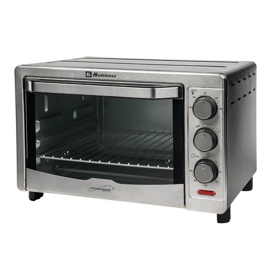Horno Eléctrico de Convección Koblenz de 9 Rebanadas, 24L, Timer de 60 Minutos, 3 Programas de Cocción que Permiten Asar, Gratinar, Dorar y Tostar; 1500 W, 3 Accesorios, Acero Inoxidable (HKM-1500 C)