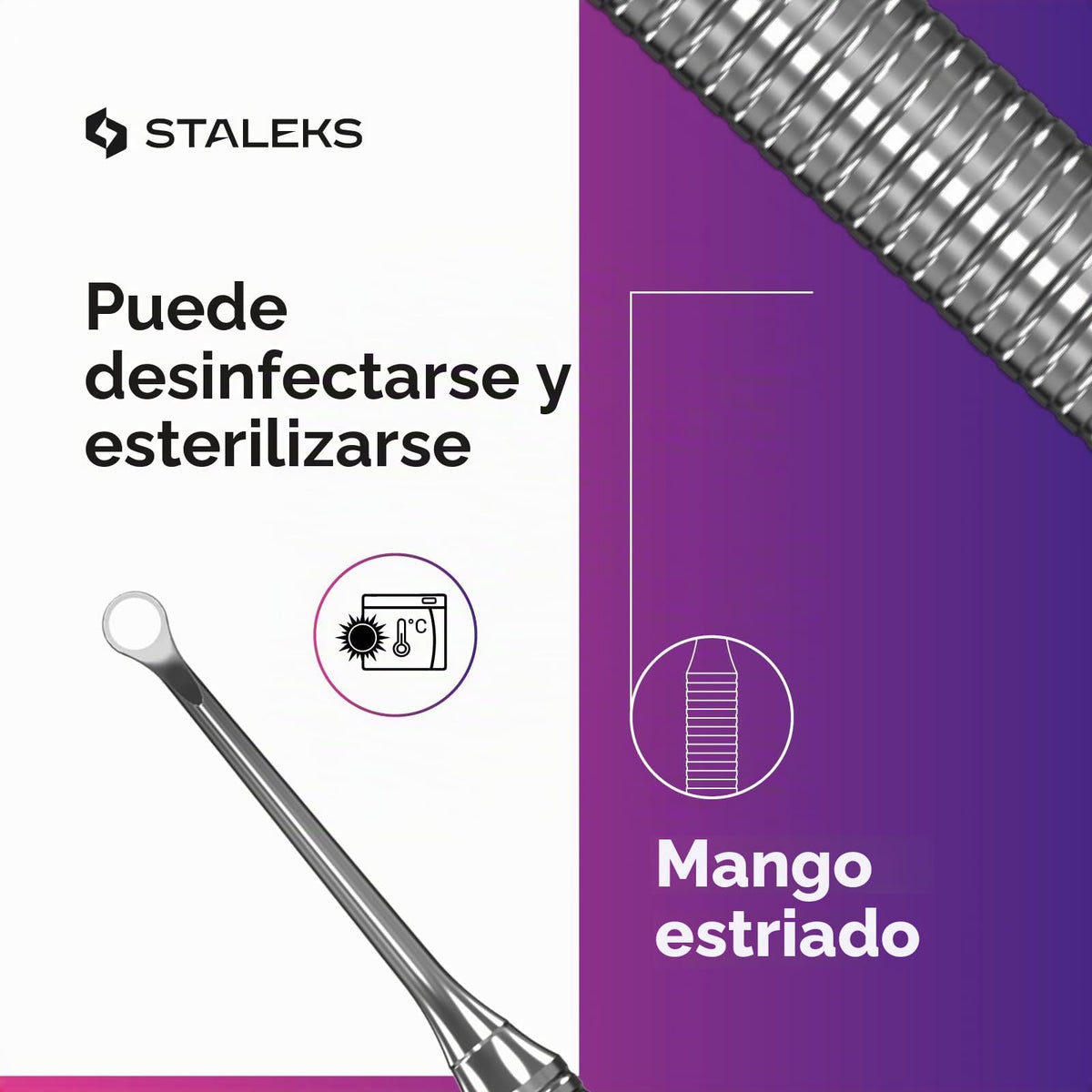 Staleks Pro Pusher Expert 51/2 - Empujador de cutículas profesional