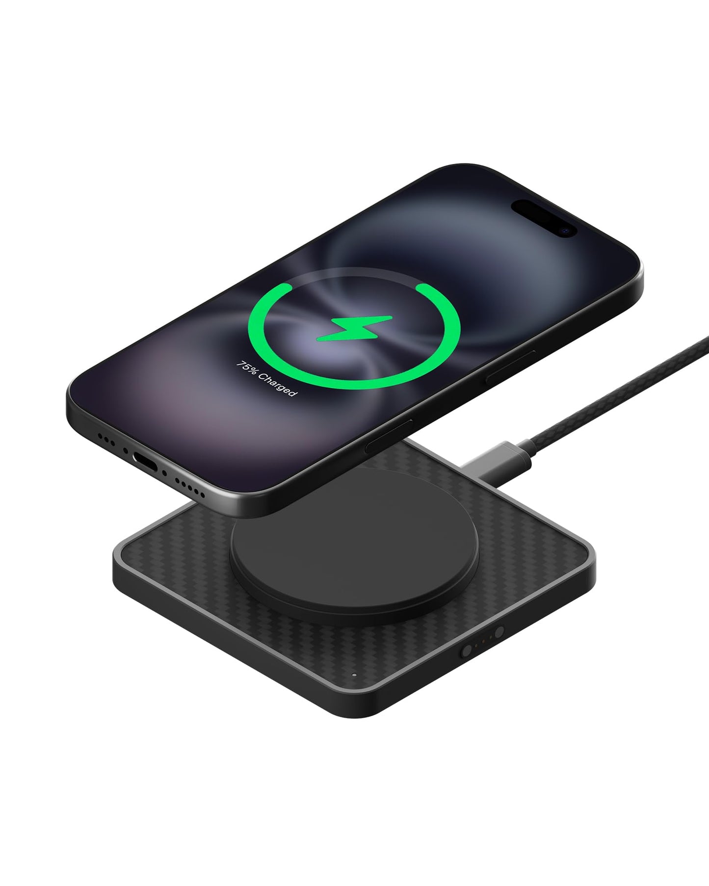 Cargador Inalámbrico Mous Fibra de Aramida MagSafe 15W Qi2 para iPhone y AirPods