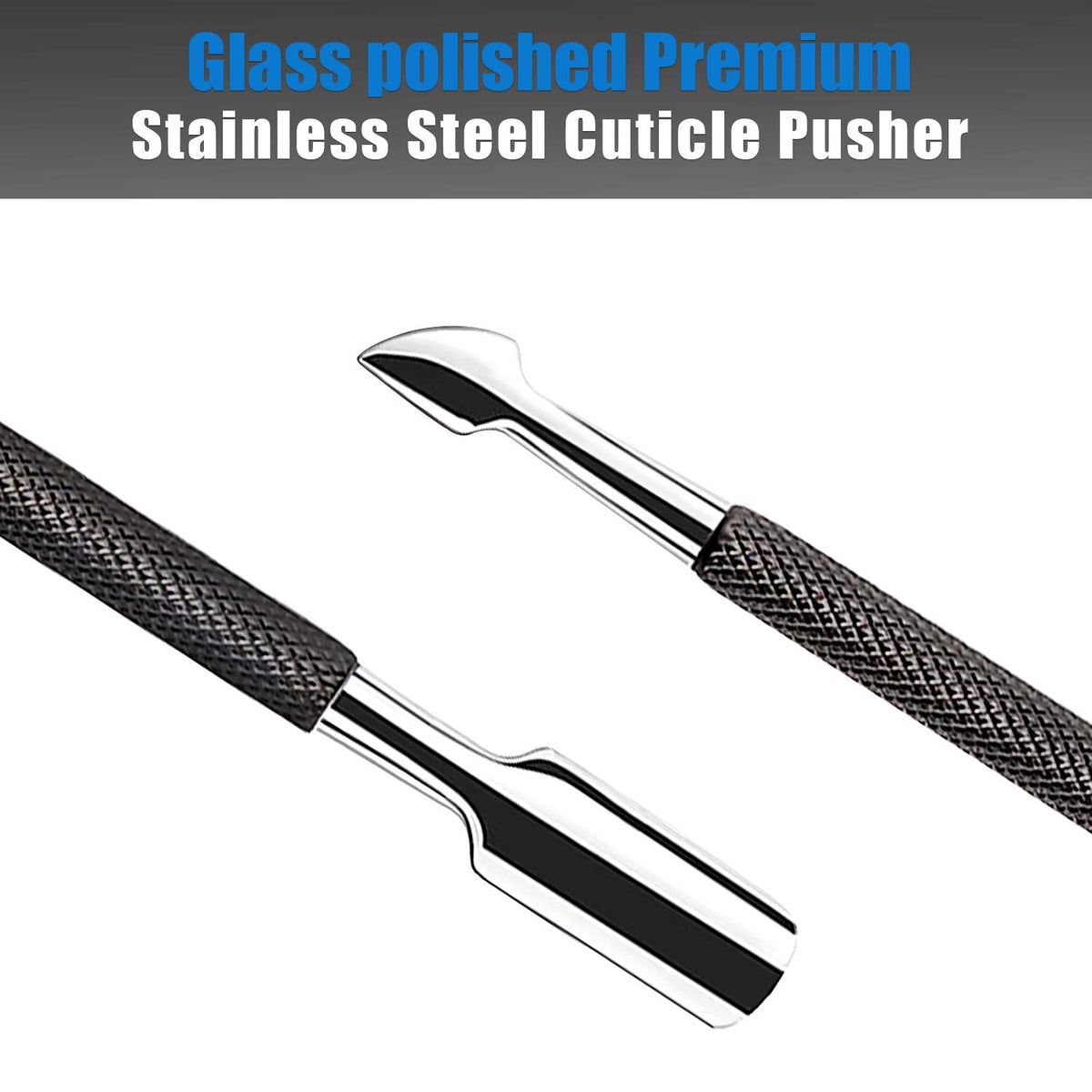 Cuticle Trimmer with Cuticle Pusher Cuticle Nipper Professional Grade Stainless Steel Cuticle Remover Cutter Clipper Durable Pedicure Manicure Tools for Fingernails and Toenails