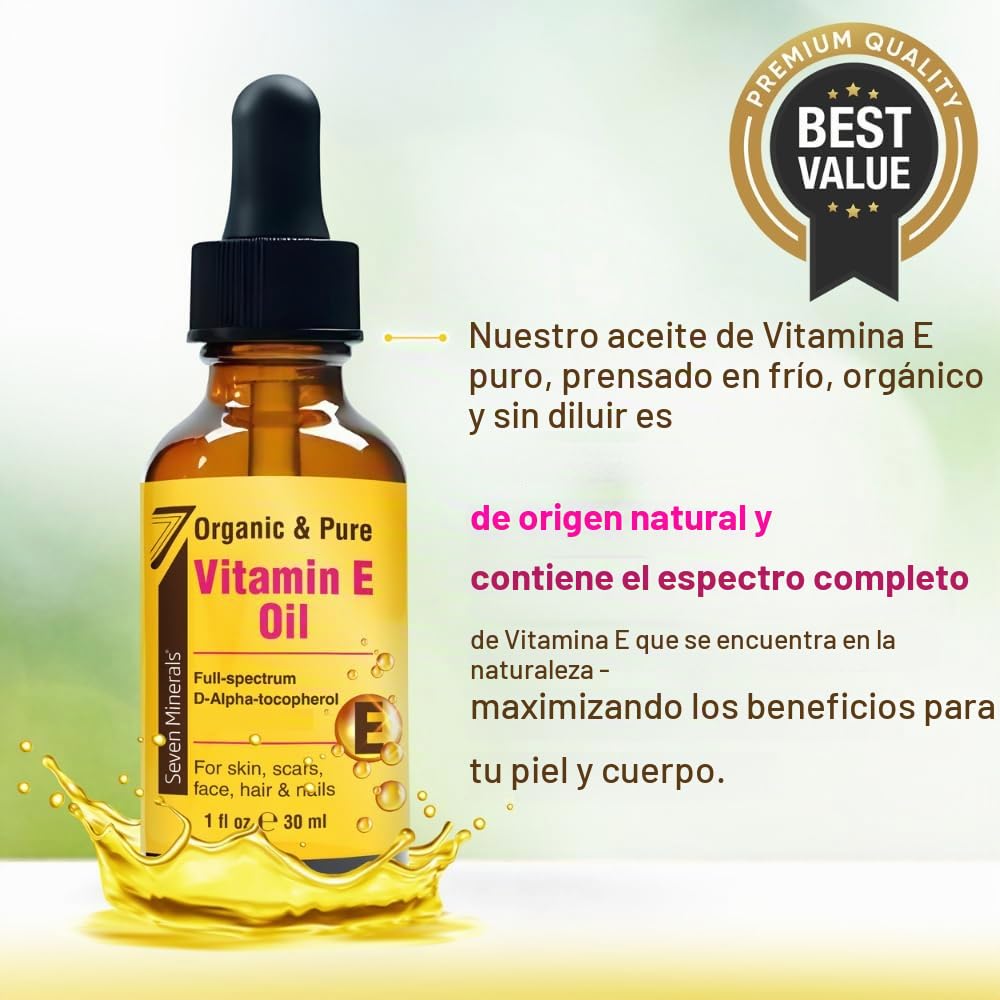 NUEVO aceite de vitamina E ultrapuro, 75 000 UI, D-alfa-tocoferol de espectro completo, 1 onza líquida, aceite de vitamina E 100% orgánico para piel, rostro, cabello y cicatrices, de origen natural