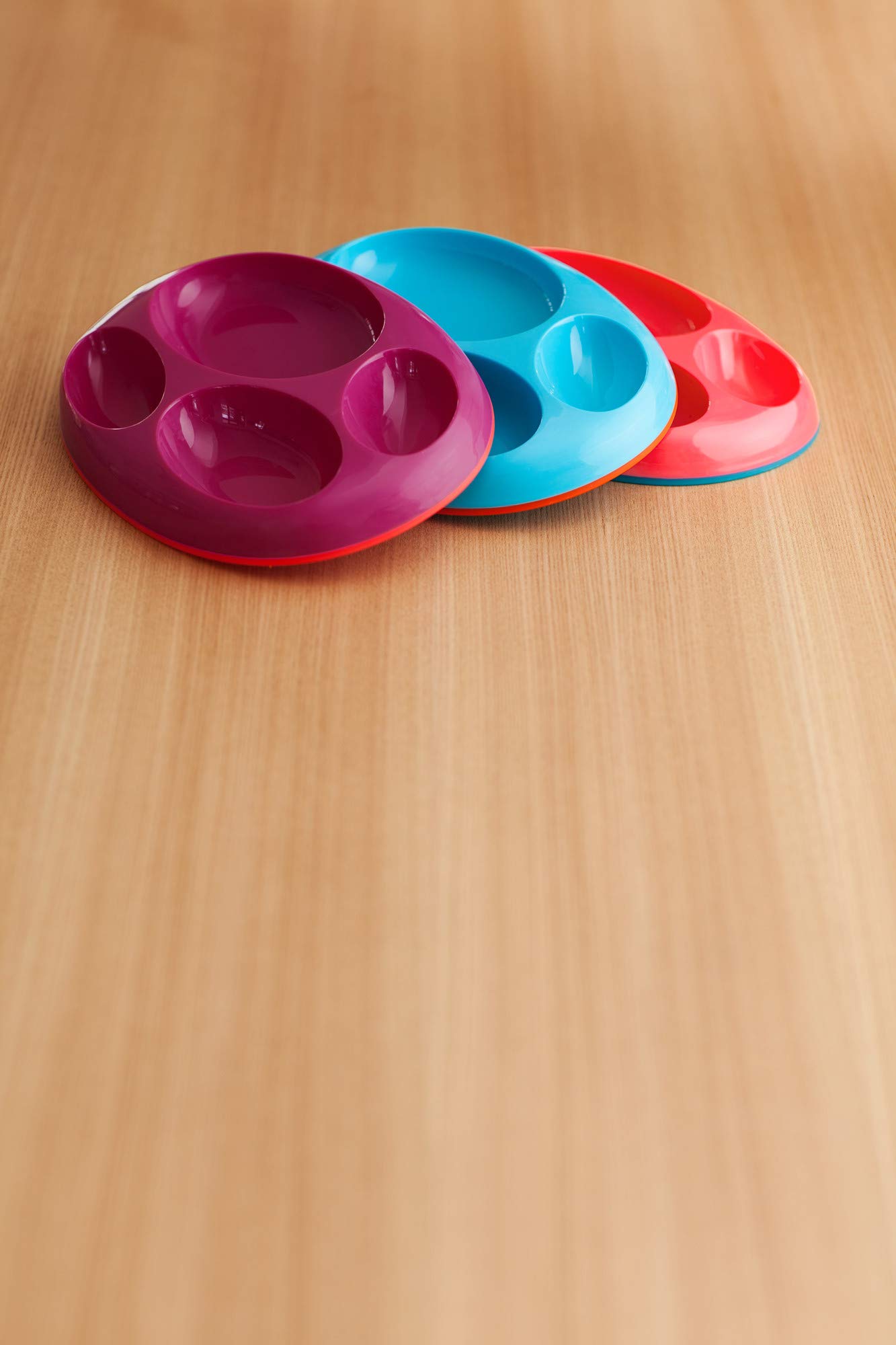 Boon Platter - Plato antideslizante, púrpura/azul/rosado